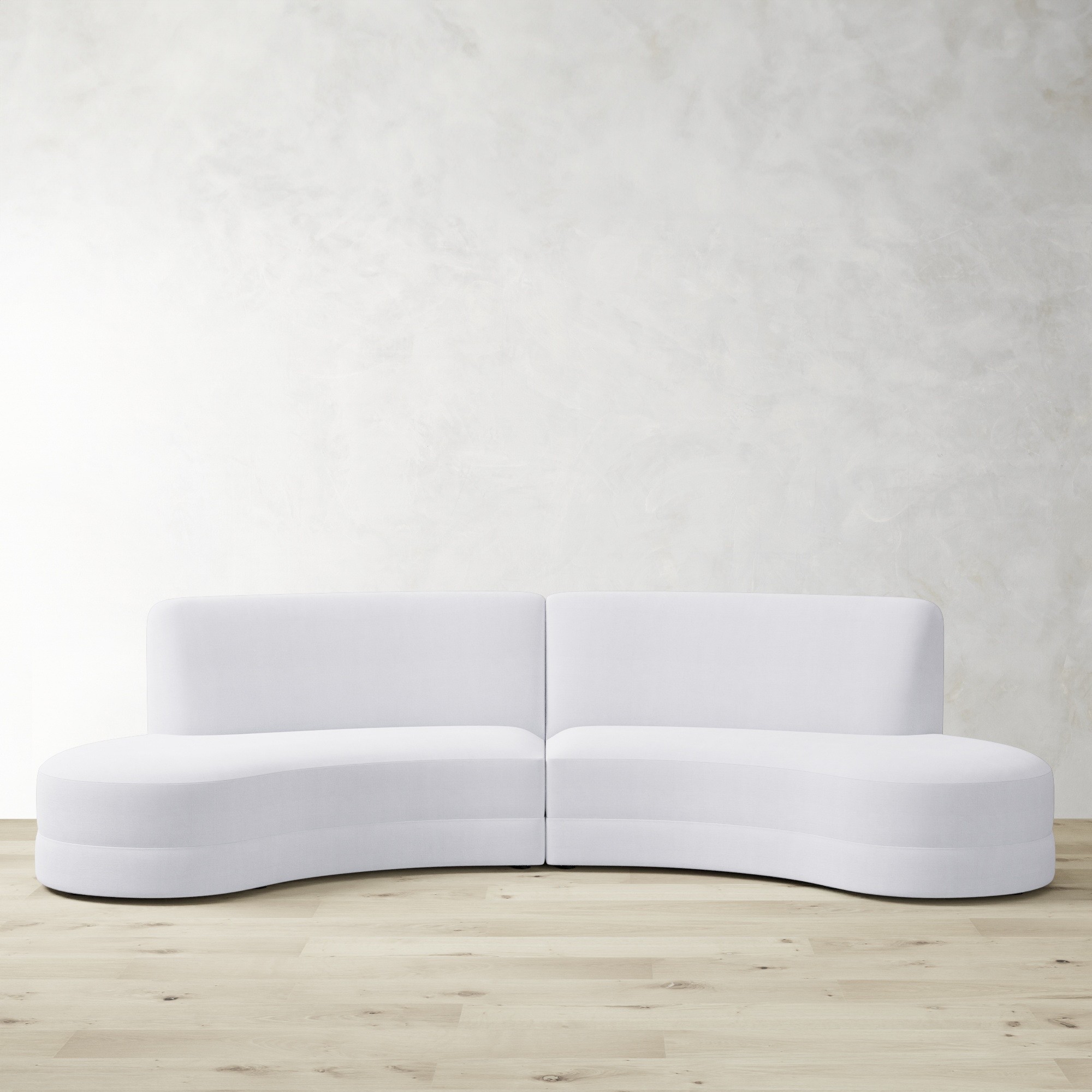 Capri 2-Piece Bumper Armless Sectional (132)