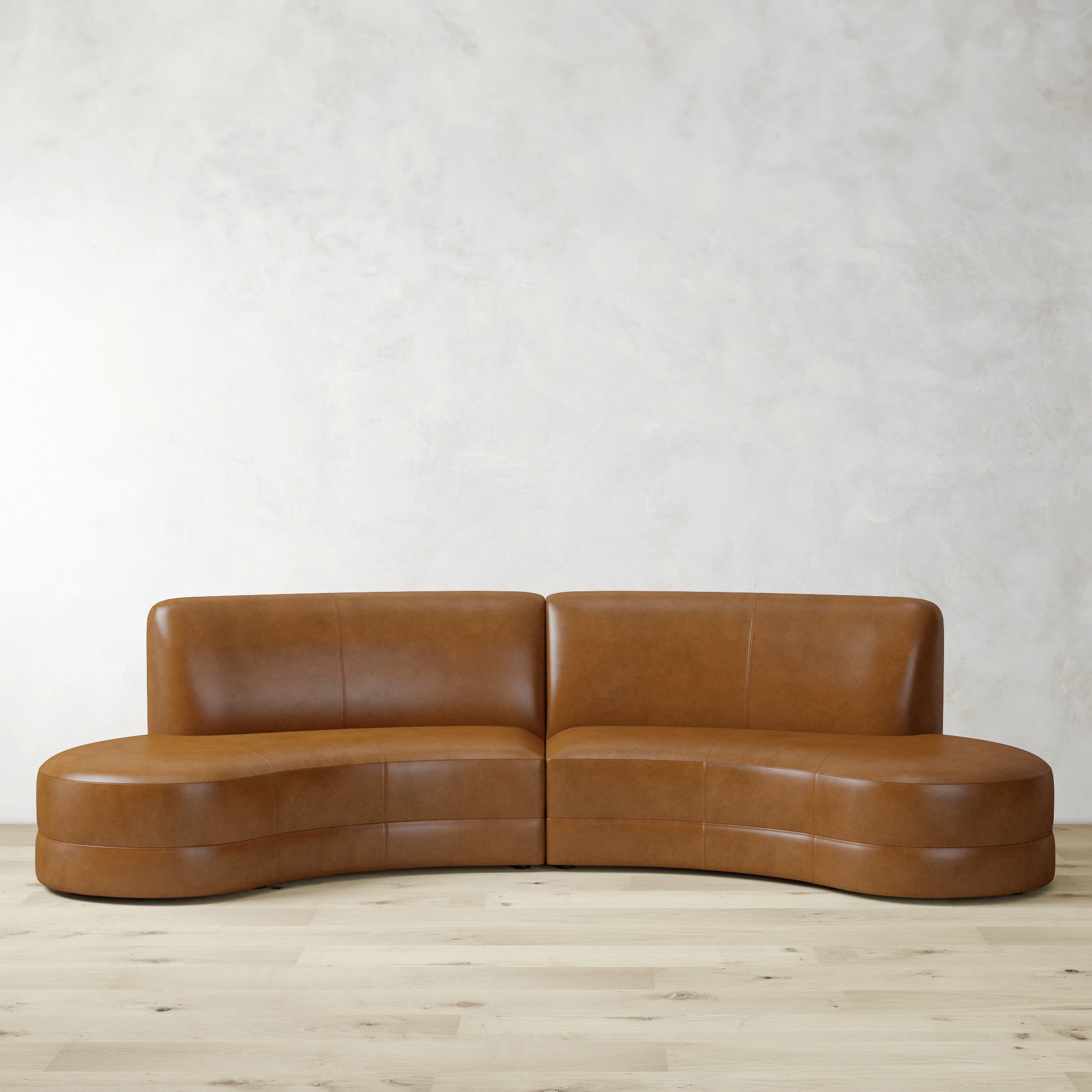 Capri 2-Piece Bumper Armless Sectional (132)