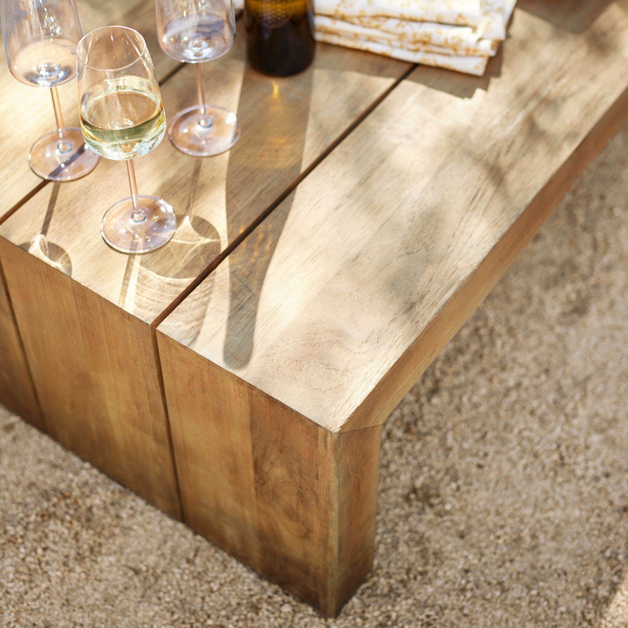 Larnaca Outdoor Teak Coffee Table (48-60)