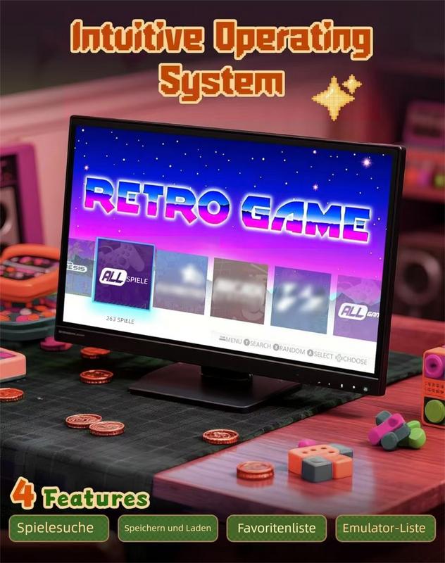 Cadeaux de Noël pour enfants : plus de 40 000 jeux. La console rétro M15 Plus, mise à niveau, est livrée avec des manettes et offre plus de 40 000 jeux, dont deux manettes sans fil et une interface HDMI Plug-and-Play pour téléviseur.