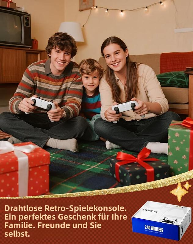 Cadeaux de Noël pour enfants : plus de 40 000 jeux. La console rétro M15 Plus, mise à niveau, est livrée avec des manettes et offre plus de 40 000 jeux, dont deux manettes sans fil et une interface HDMI Plug-and-Play pour téléviseur.