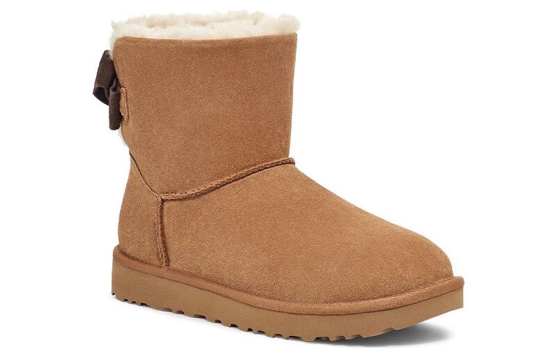(WMNS) UGG Mini Bailey Suede Bow for 'Chestnut' 1153514-CHE