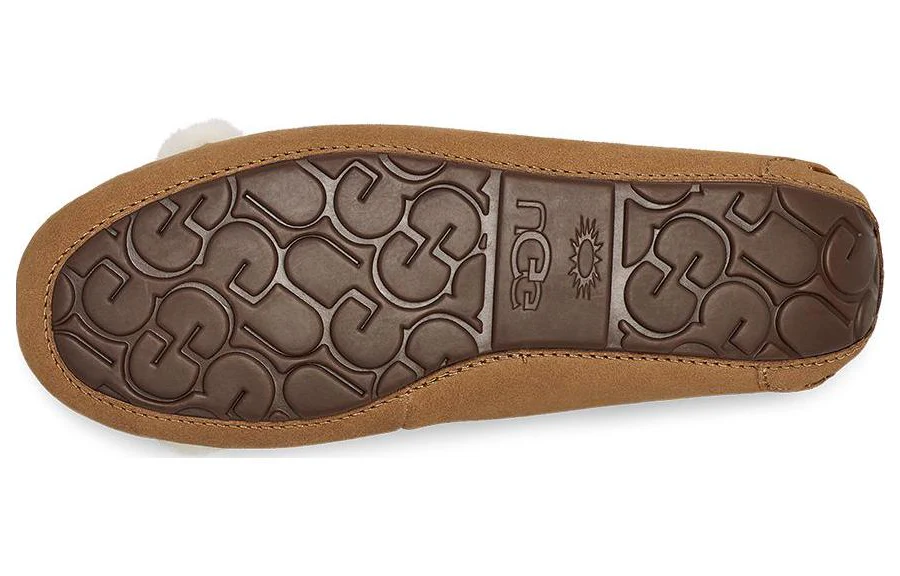 (WMNS) UGG Dakota Fur Bow 'Chestnut' 1138373-CHE