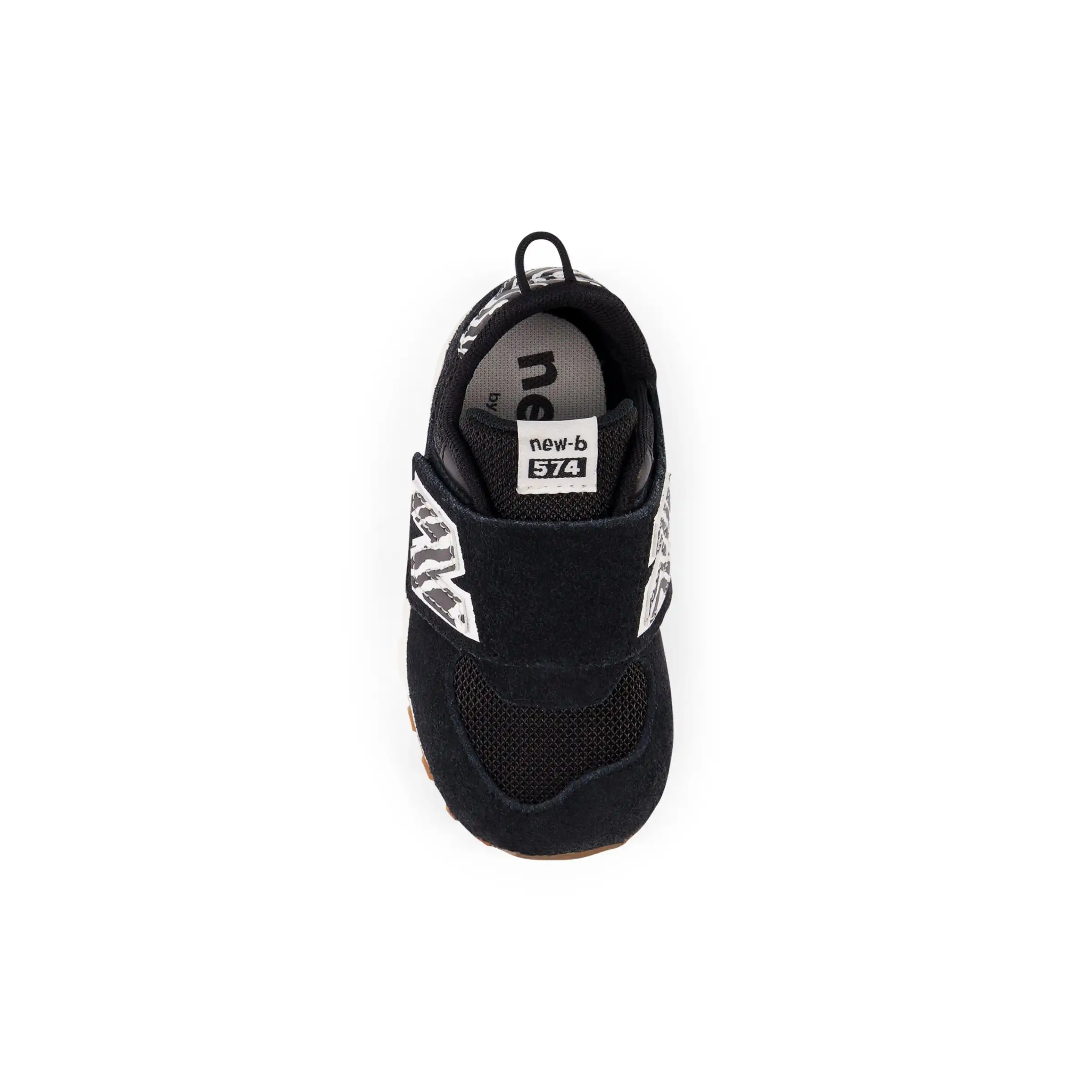 574 NEW-B Hook & Loop - Black with White