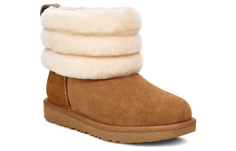 UGG Fluff Mini Quilted (Big Kids) Chestnut 1103612K-CHE
