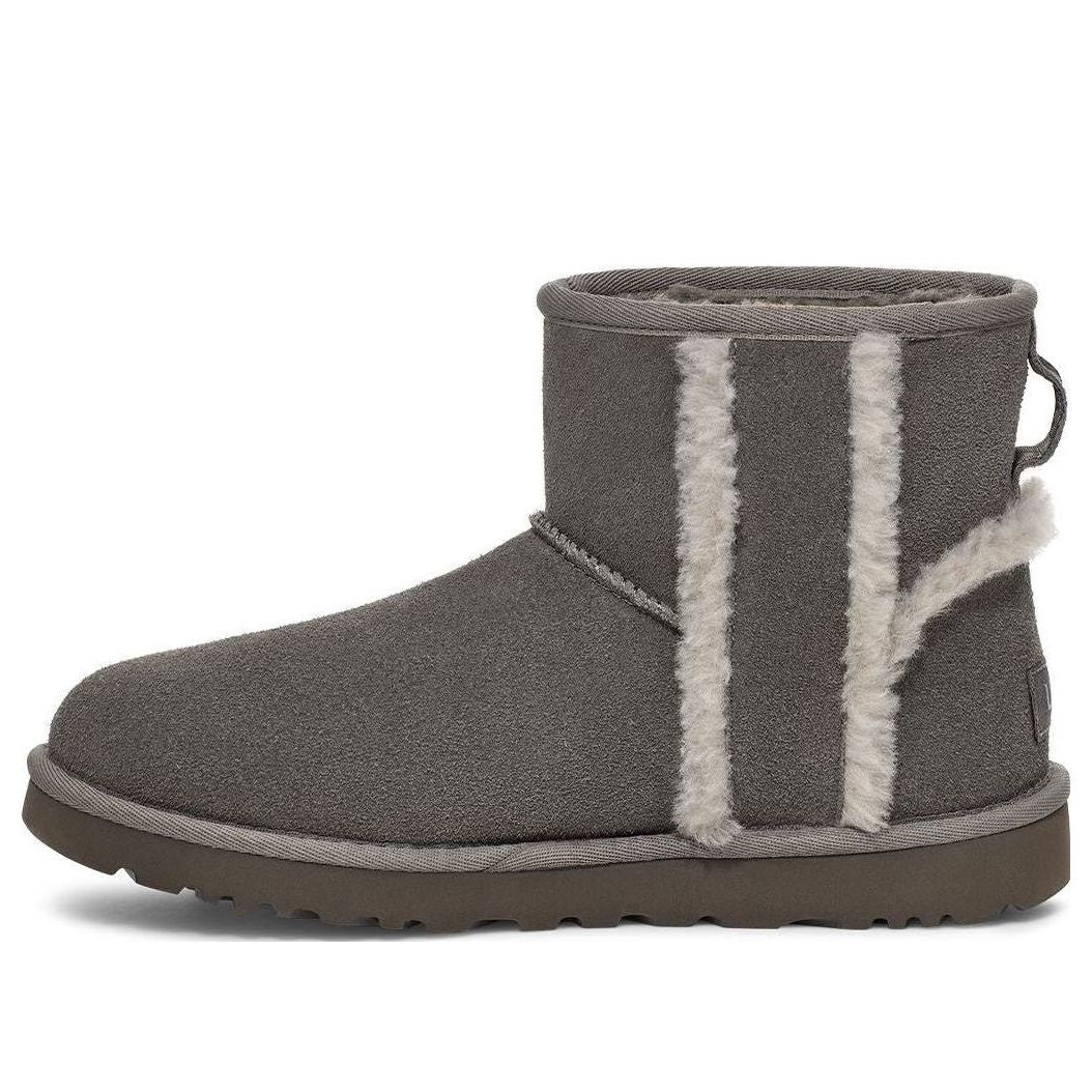 (WMNS) UGG Classic Mini Shearling Logo 'Charcoal' 1153473-CHRC
