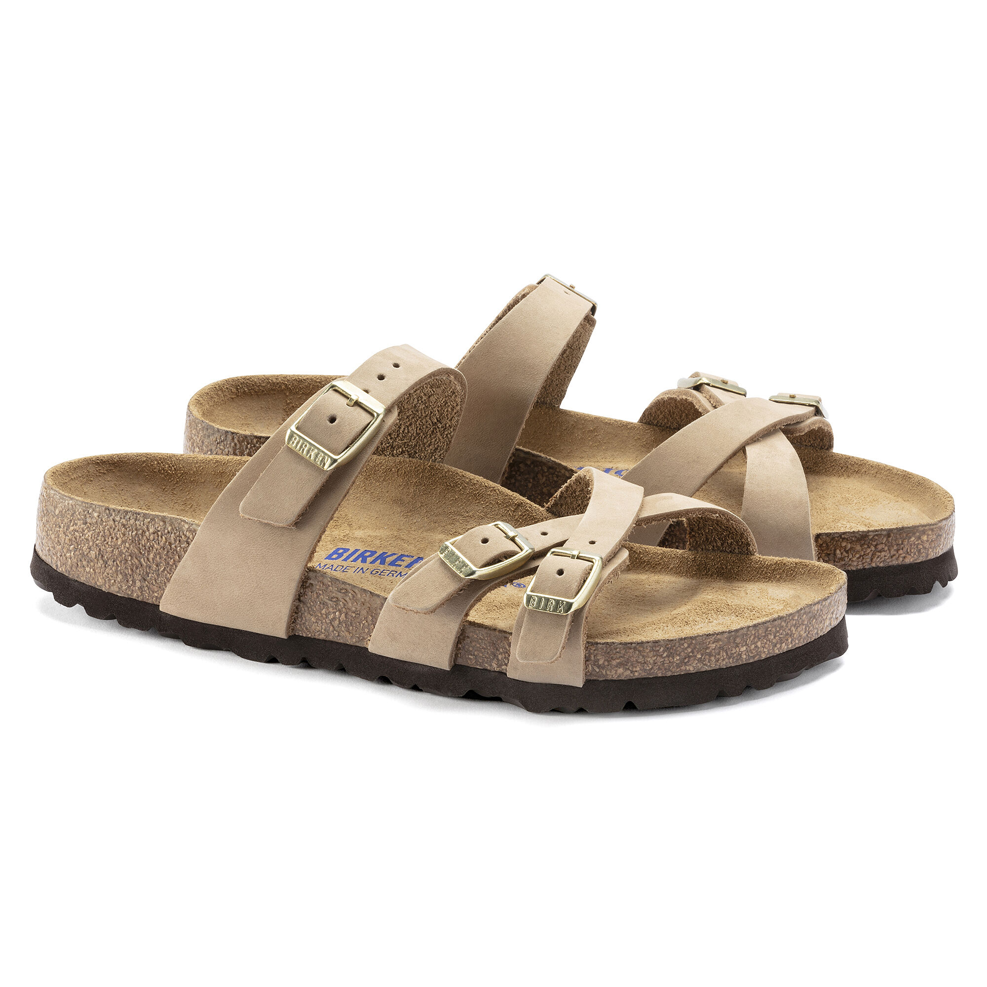 Franca Soft Footbed Nubuck Leather - Sandcastle