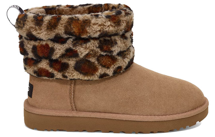 (WMNS) UGG Fluff Mini Quilted Leopard Fleece Lined 'Leopard print' 1105358-AMP