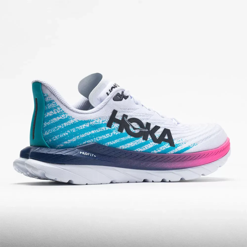 Hoka One One Mach 5 Women's White/Scuba Blue