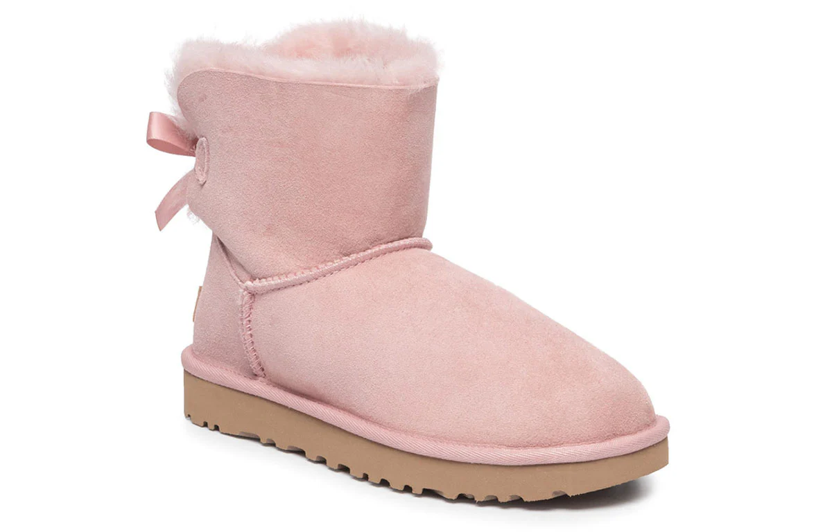 (WMNS) UGG Mini Baley Bow II Snow Boots Pink 1016501-PCRY