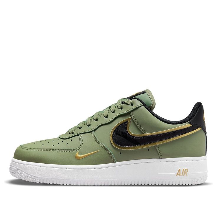 NIKE Air Force 1 Low 07 Double Swoosh Olive Green