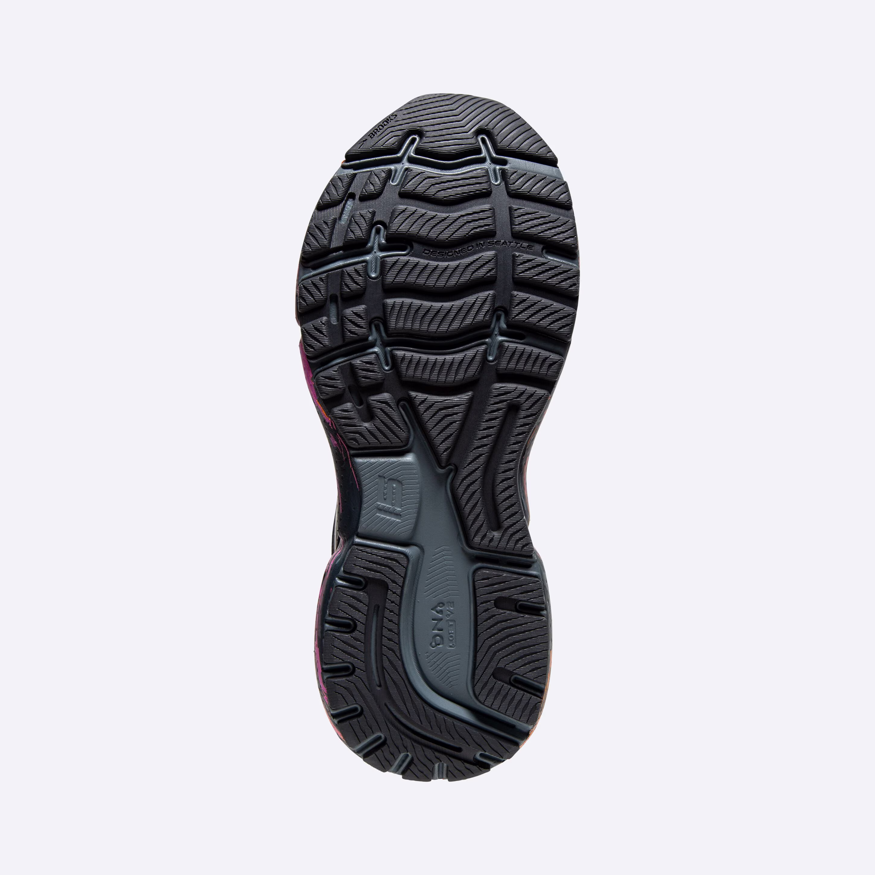 Men's Brooks, Ghost 15 Neutral Running Shoe -- Black/Phlox/Oriole