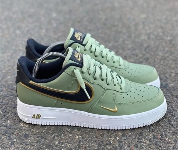 NIKE Air Force 1 Low 07 Double Swoosh Olive Green