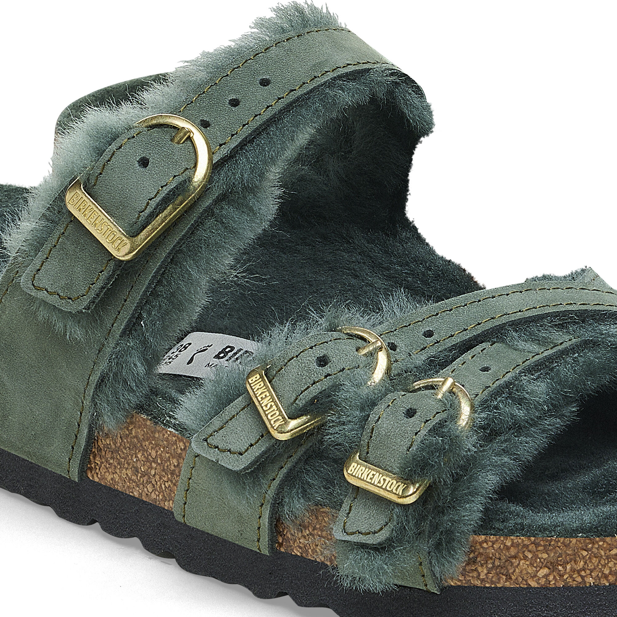 Franca Shearling Nubuck Leather - Thyme