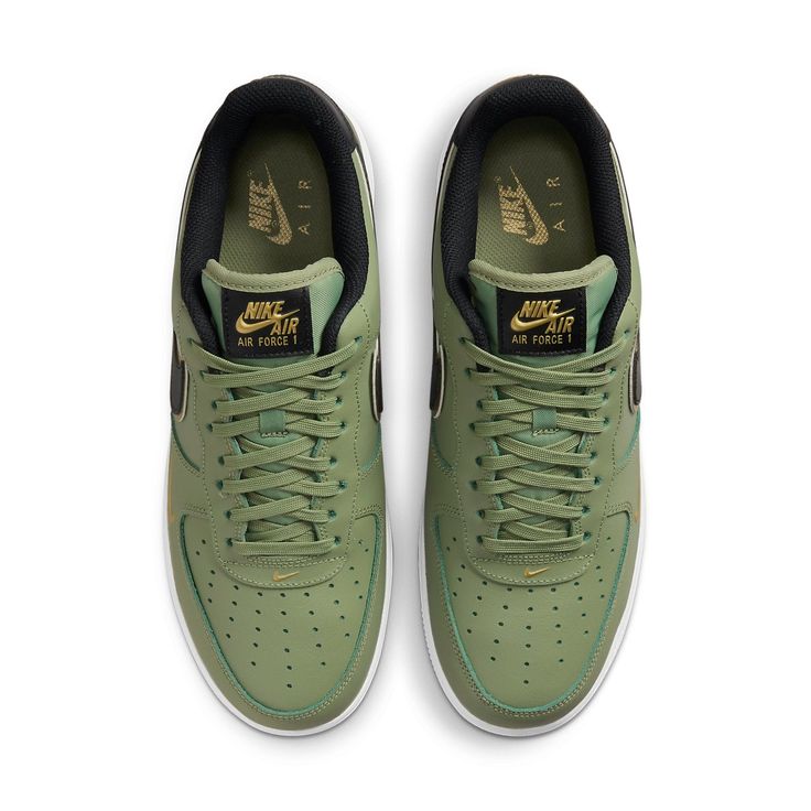 NIKE Air Force 1 Low 07 Double Swoosh Olive Green