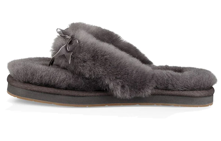 (WMNS) UGG Fluff Flip Flop III 1100250-GREY