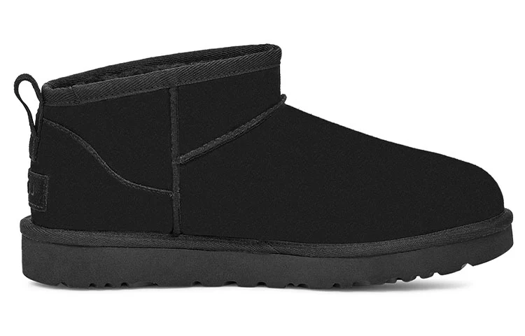 (WMNS) UGG Classic Ultra Mini Broken Logo 'Black White' 1126373-BLK
