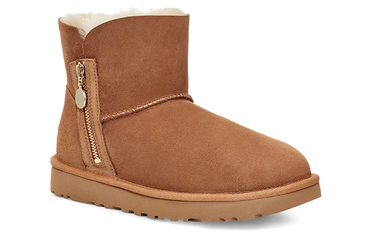 (WMNS) UGG Bailey Zip Mini Retro Fleece Lined Brown 1112481-CHE