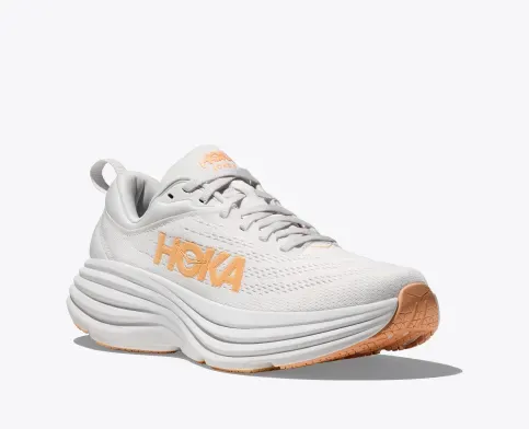 Hoka One One Bondi  8 Women's White / Cantaloupe