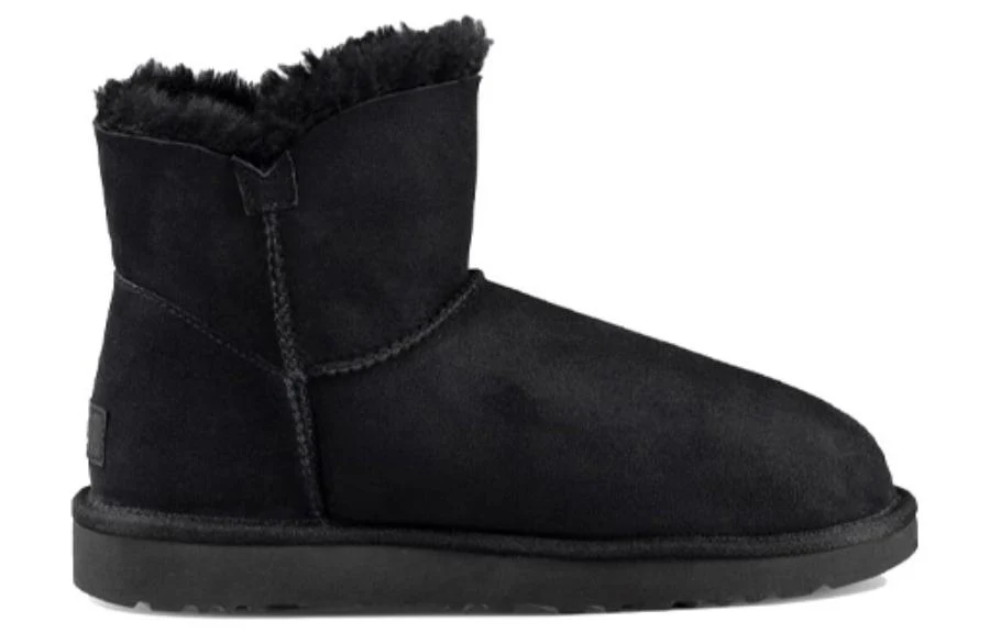 (WMNS) UGG Mini Bailey Button II Boot Fleece Lined Black 1016422-BLK