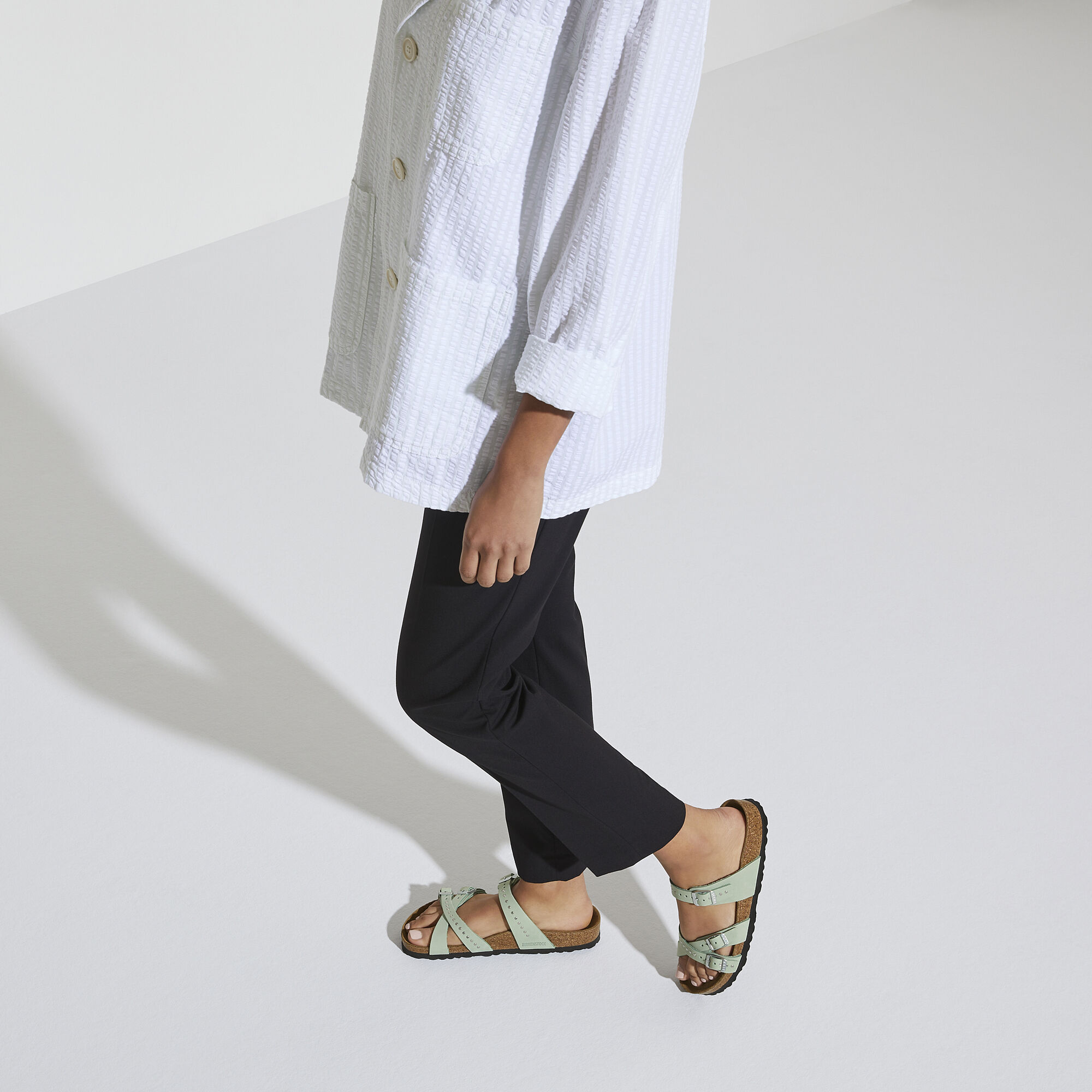 Franca Soft Footbed Nubuck Leather - Matcha