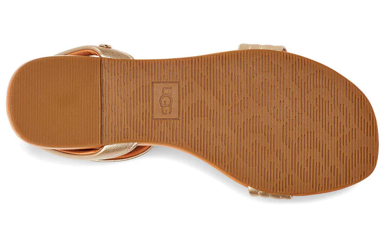 (WMNS) UGG Ethena Gold Color Sandals 1110982-GOLD