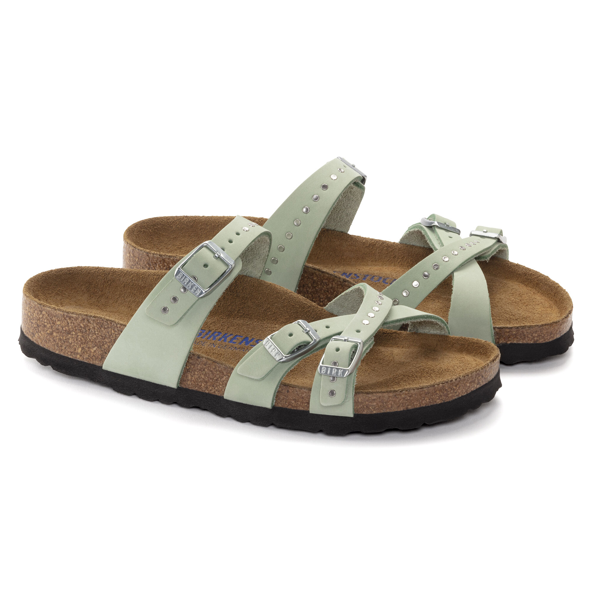Franca Soft Footbed Nubuck Leather - Matcha