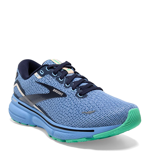 Women's Brooks, Ghost 15 Running Shoe - Blue/Peacoat/Linen