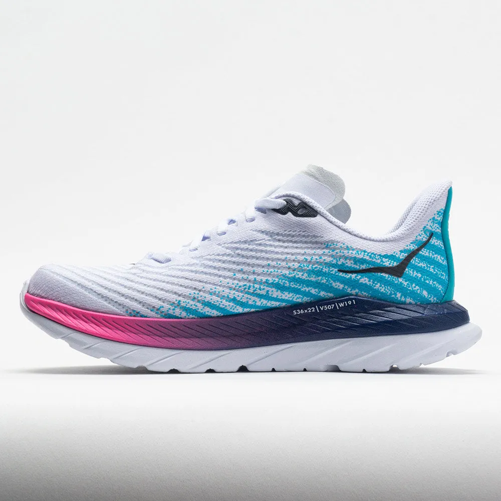 Hoka One One Mach 5 Women's White/Scuba Blue