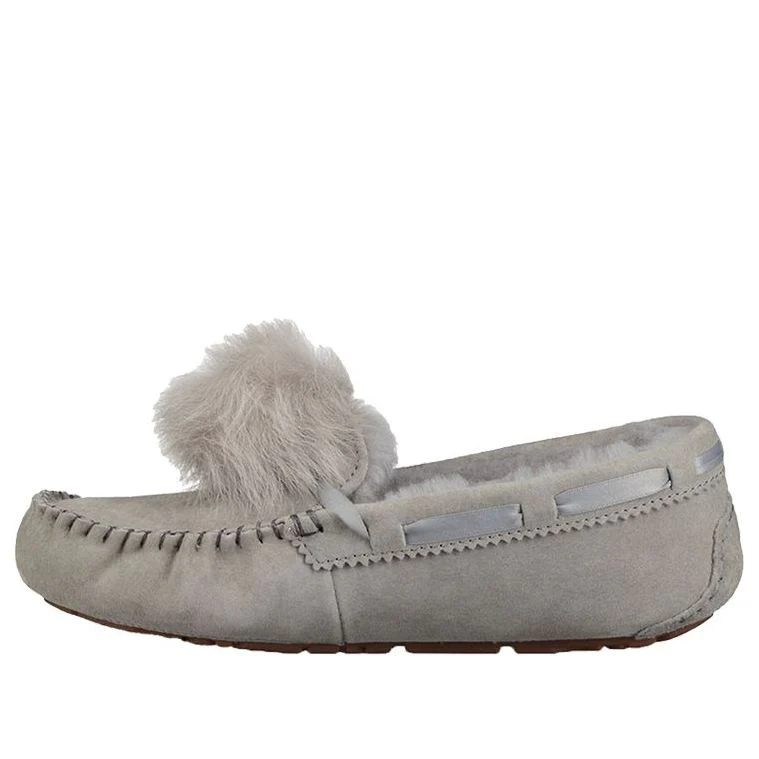 (WMNS) UGG Dakota Pom Pom Slip on Grey 1019015-SEL