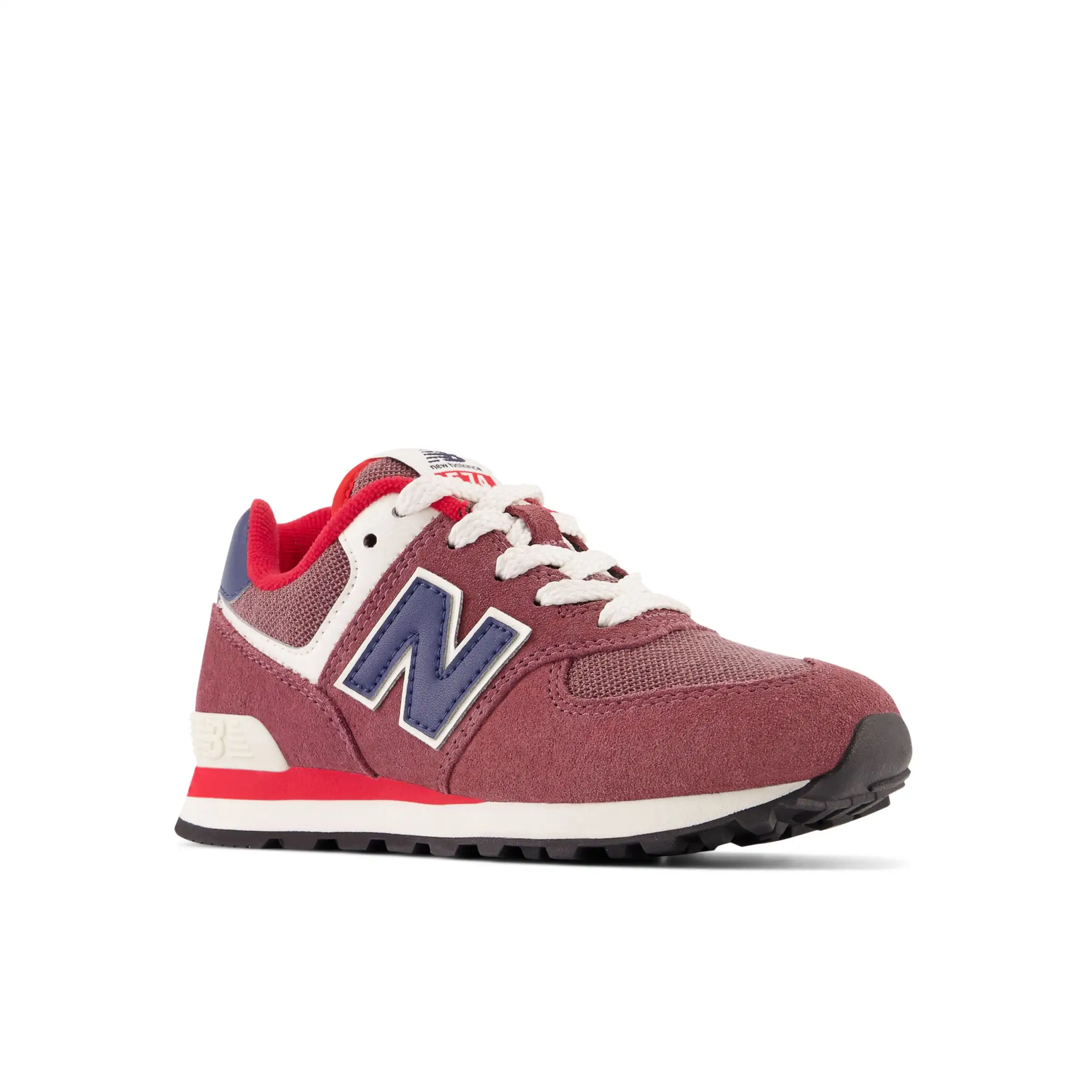 574 - Washed Burgundy with NB Navy