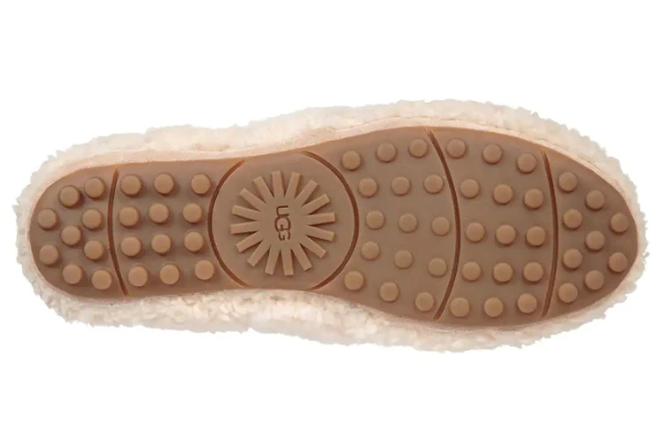 (WMNS) UGG Hailey Fluff Loafer Slip-On 'Natural' 1095108-NAT