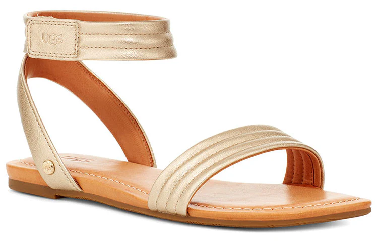 (WMNS) UGG Ethena Gold Color Sandals 1110982-GOLD