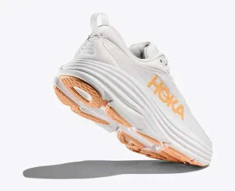 Hoka One One Bondi  8 Women's White / Cantaloupe