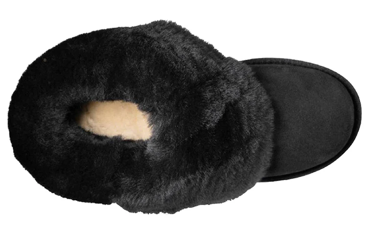 (WMNS) UGG Classic Bling Button Fleece Lined Black 1016553-BLK