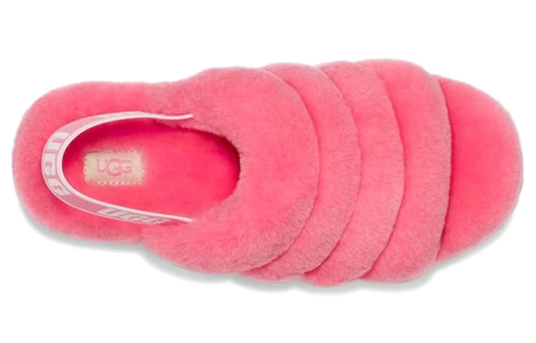(WMNS) UGG Fluff Yeah Slide Minimalistic Thick Sole Slipper Rose Pink 1095119-PKRS