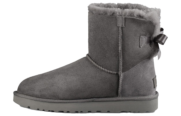 (WMNS) UGG Mini Bailey Bow II Boot Snow boots Grey 1016501-GREY