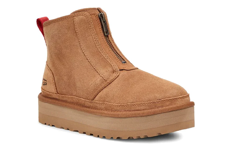 (WMNS) UGG Neumel Platform Zip 'Chestnut' 1122677-CHE