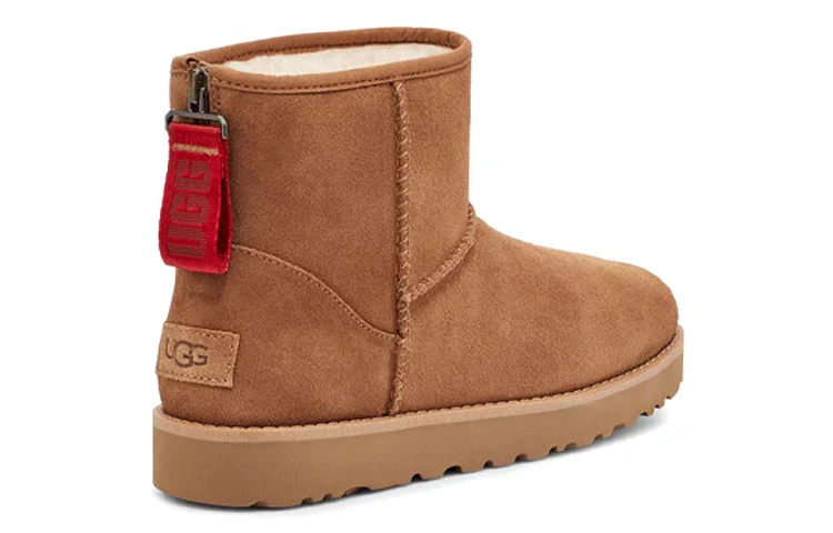 (WMNS) UGG Classic Mini Logo Zip 'Chestnut' 1122671-CHE