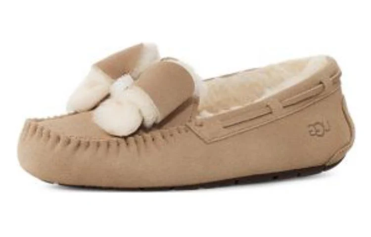 (WMNS) UGG Dakota Fur Bow 'Sand' 1138373-SAN