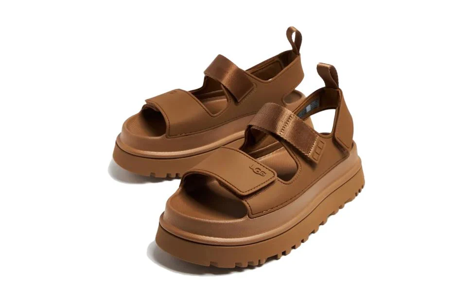 (GS) UGG GoldenGlow Sandals 'Brown' 1152813K-BRWN