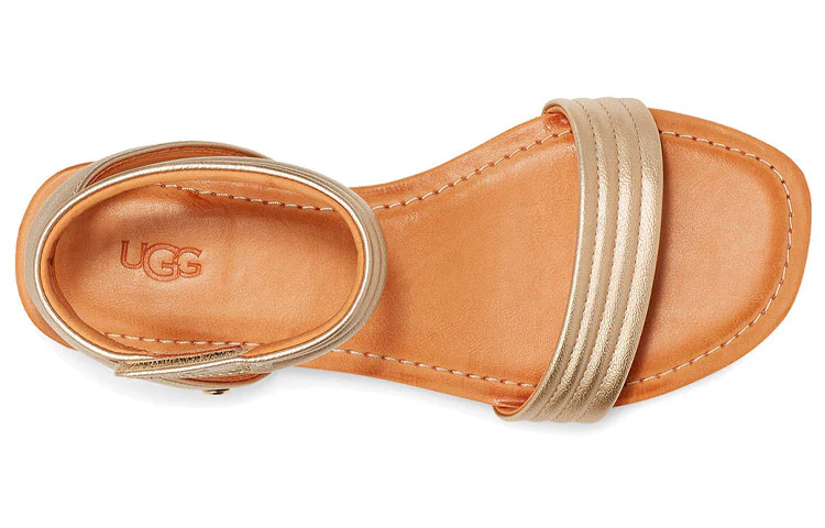 (WMNS) UGG Ethena Gold Color Sandals 1110982-GOLD