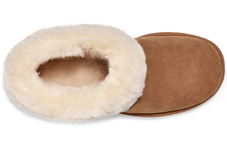 (WMNS) UGG Classic Mini Fluff Fleece Lined Brown 1106757-CHE