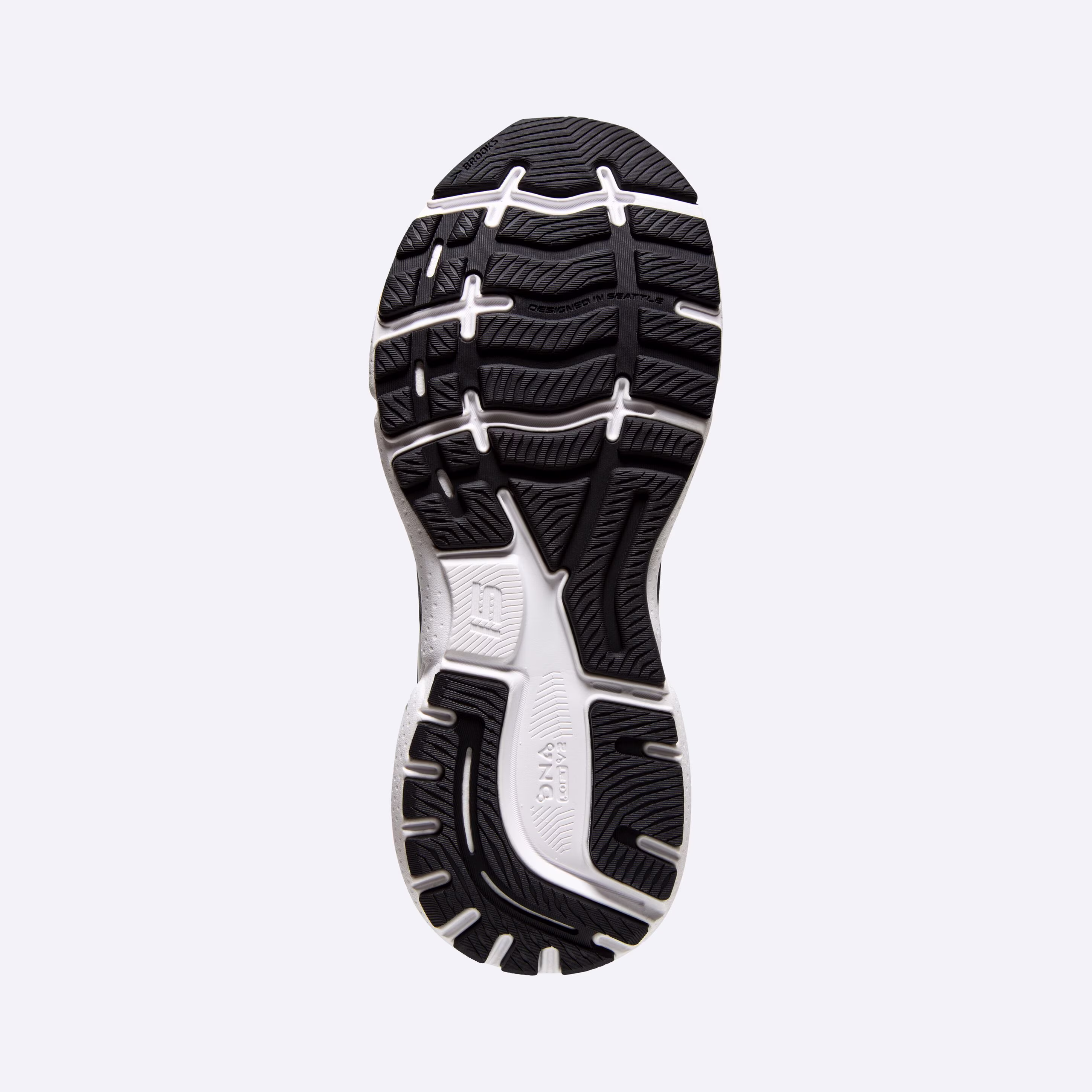 Women's Brooks, Ghost 15 Neutral Running Shoe -- Black/Blackened Pearl/White