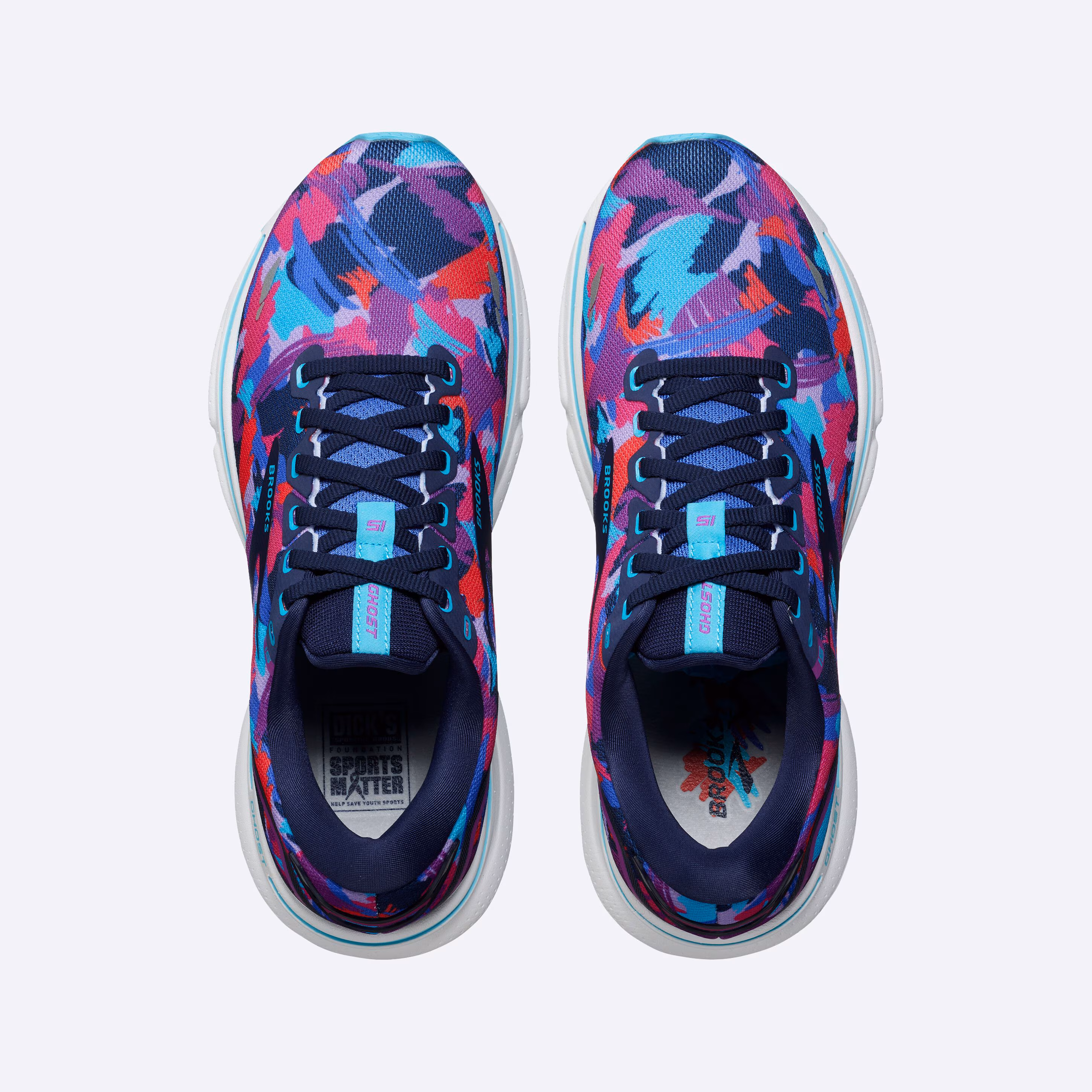 Women's Brooks, Ghost 15 Neutral Running Shoe -- Blue/Eclipse/Purple