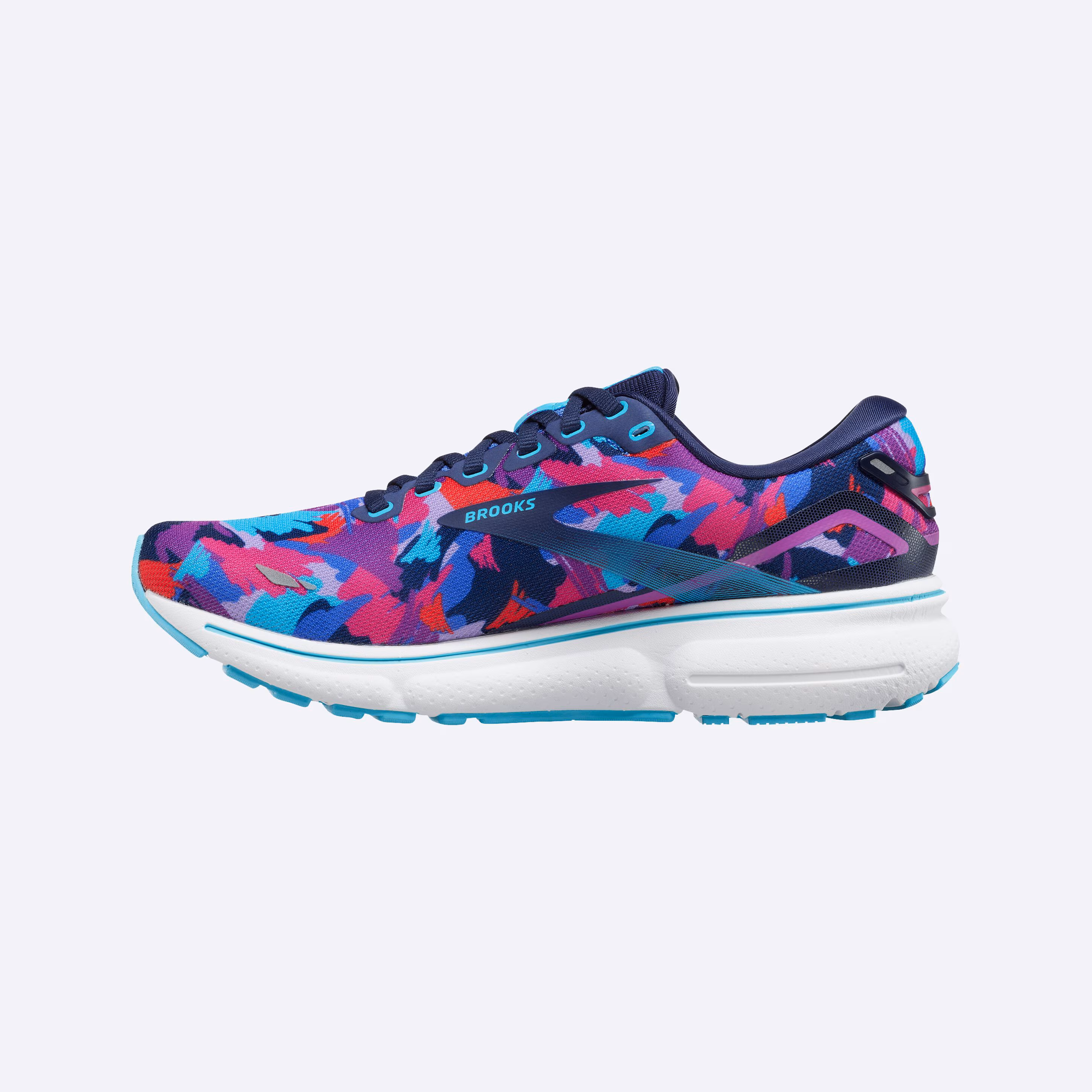 Women's Brooks, Ghost 15 Neutral Running Shoe -- Blue/Eclipse/Purple