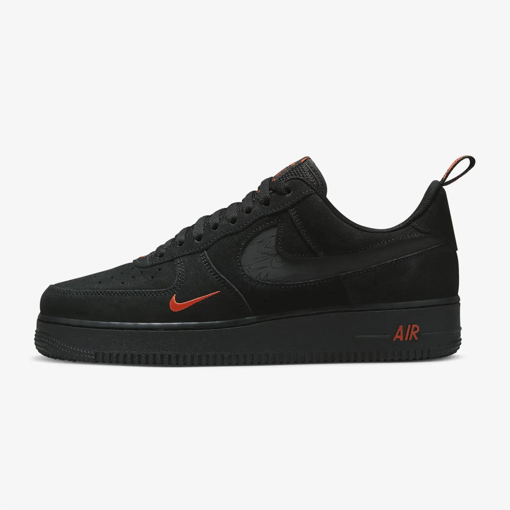 NIKE Air Force 1 Low Multi-Swoosh Black Crimson