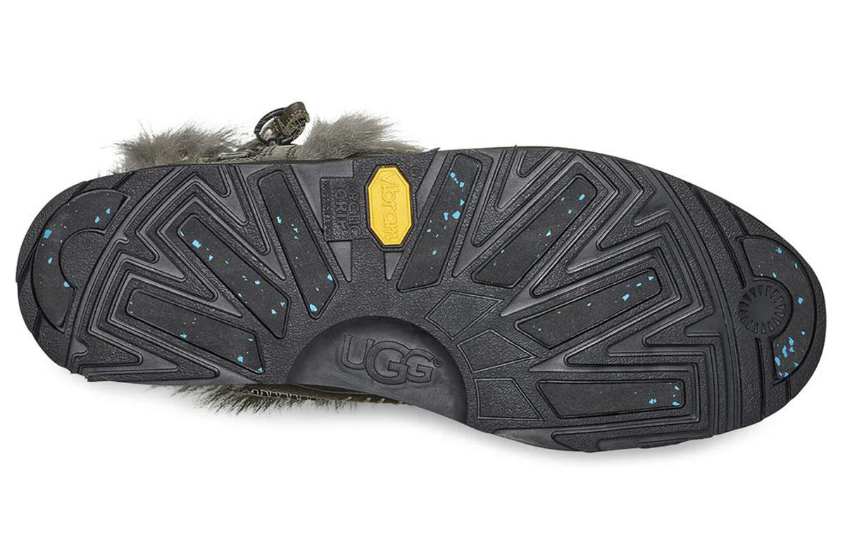 (WMNS) UGG Fluff Punk Boot Fleece Lined 1102950-BLKO