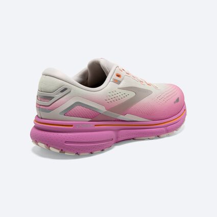 Women's Brooks Ghost 15- Grey/Coconut/Fuchsia