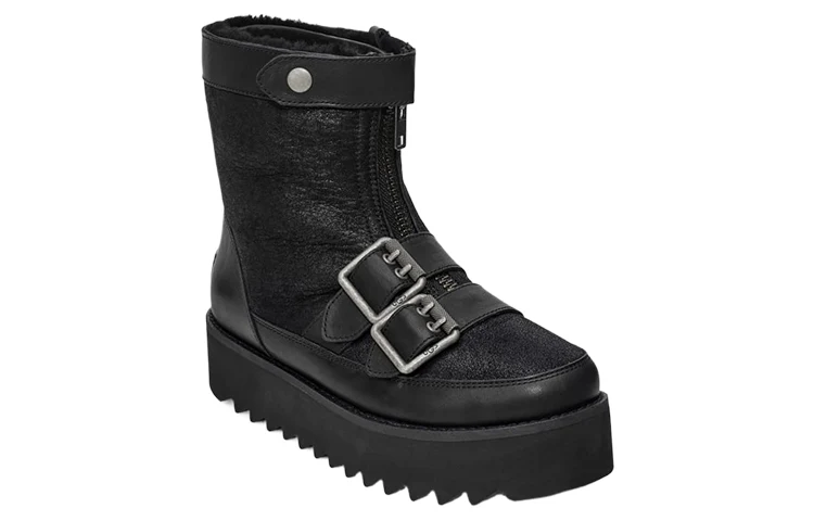 (WMNS) UGG Moto Punk Mini Boots 'Black' 1106272-BLK